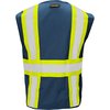 Ironwear Standard Polyester Mesh Safety Vest w/ Zipper & Radio Clips (Blue/Medium) 1287-BZ-RD-MD